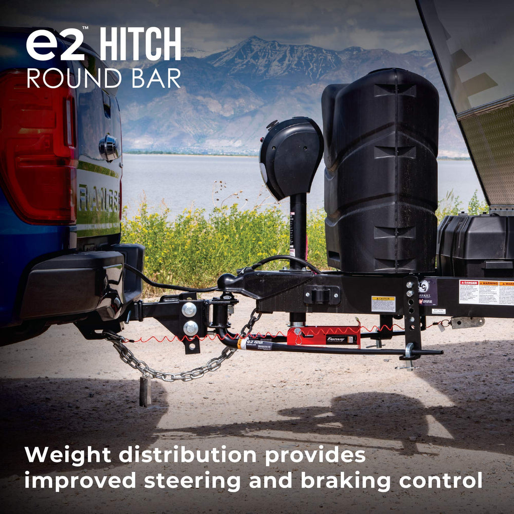 2-Point Sway Control Round Bar Hitch, 8,000 Lbs Trailer Weight Rating O373627