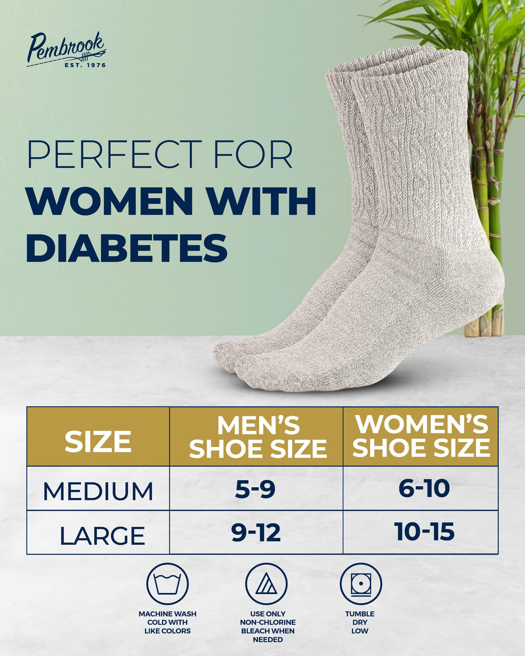 Cable Knit Bamboo Viscose Diabetic Socks 6 Pairs T72828