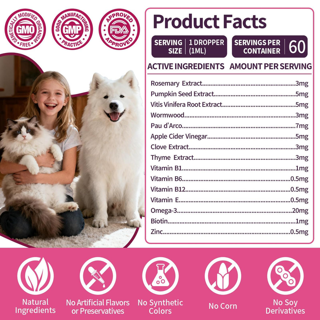 Flea and Tick Prevention for Cats & Dogs 60ml P773