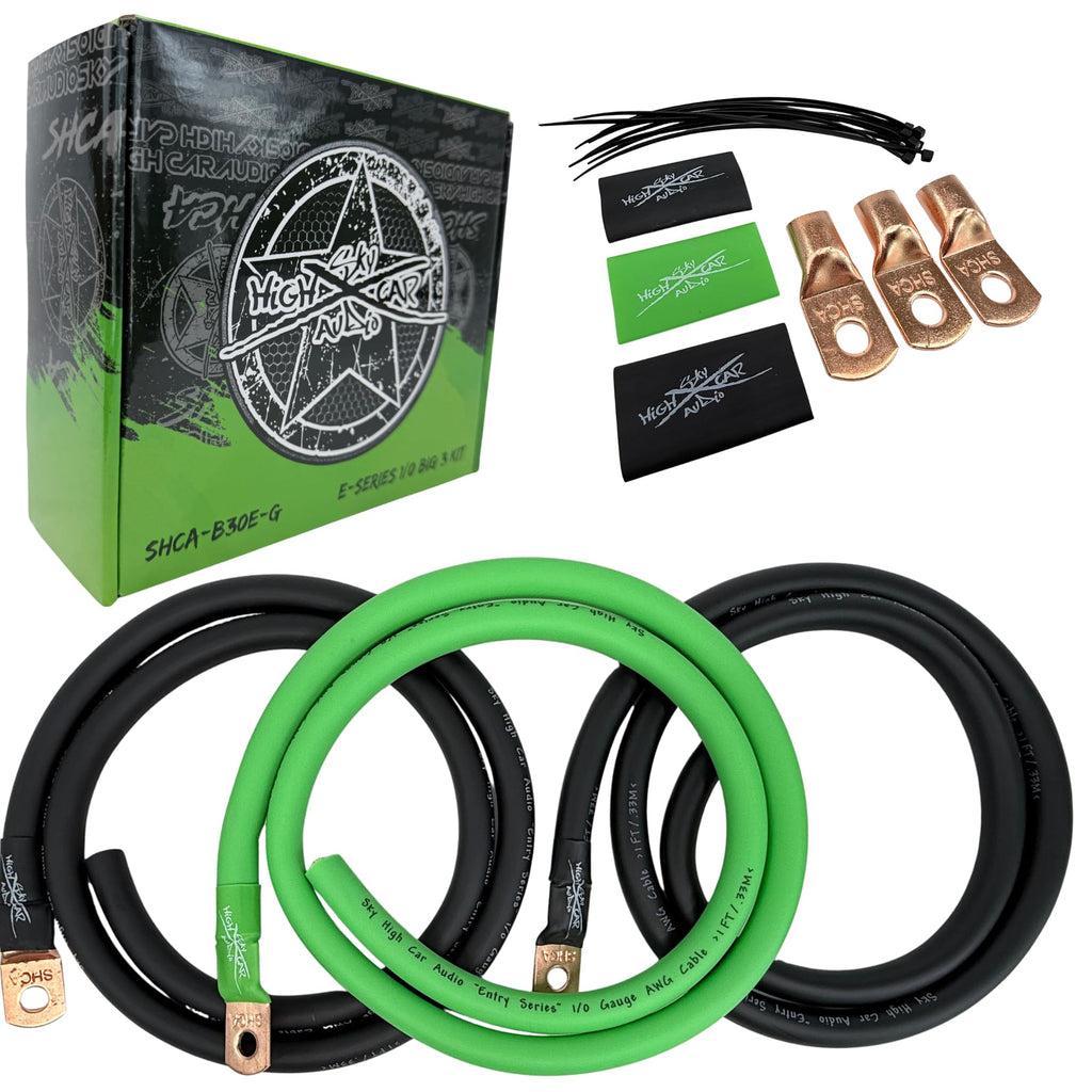 1/0 & 4 Gauge CCA Power Wire Alternator Battery Ground Wiring Kit L4674