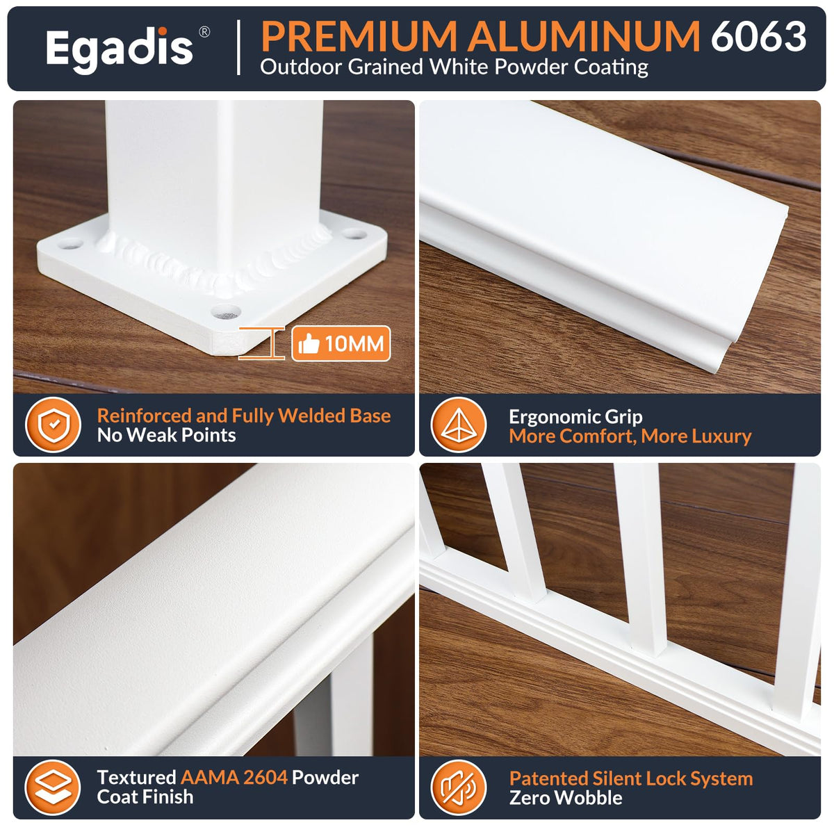 White Modular Stair Railing Kit H7582