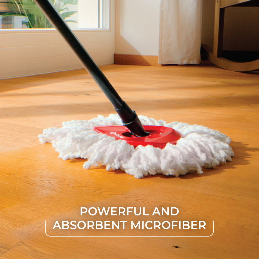 Microfiber Spin Mop & Bucket Floor Cleaning System with 2 Refills C17482