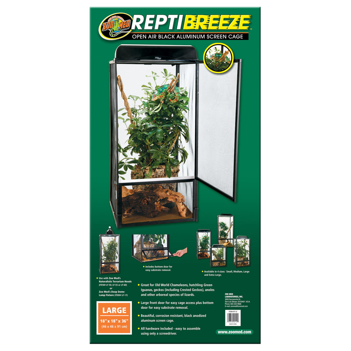 Large 18 x 18 x 36-Inches Open Air Screen Cage V213020