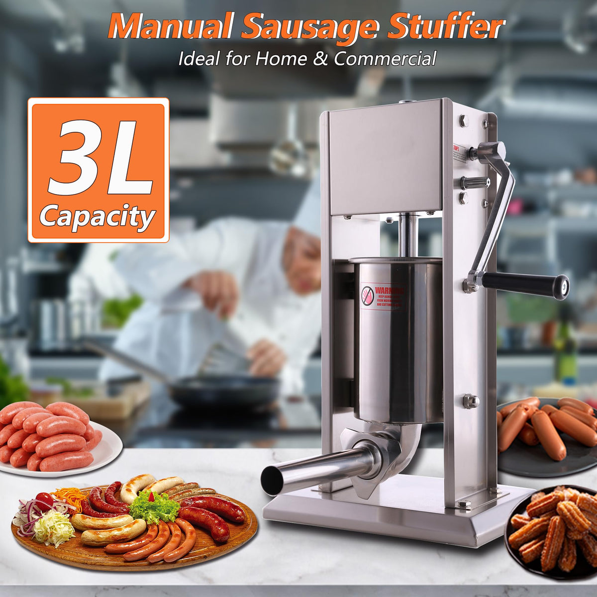 7L Sausage Stuffer and 15lb Manual Meat Mixer G506