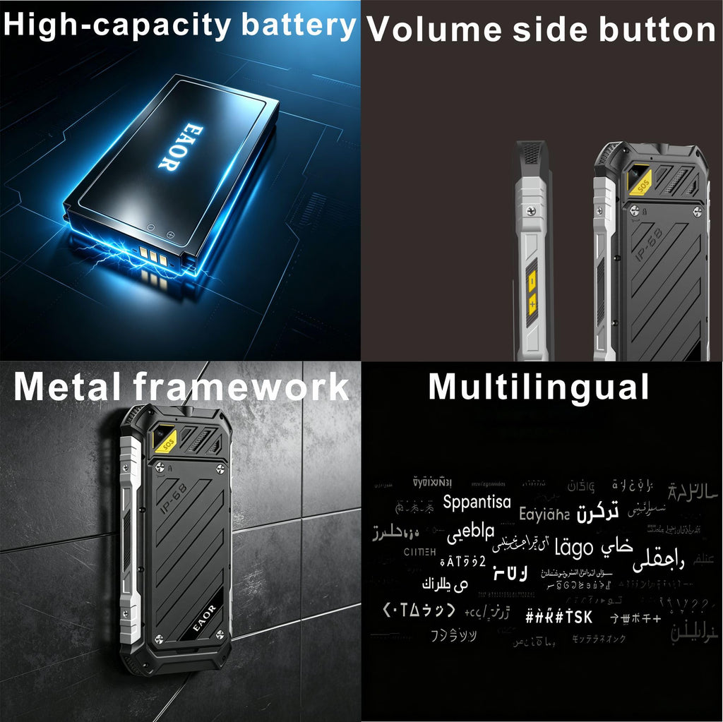 Unlocked Rugged Phone 2.4" Screen IP68 4500mAh F6948