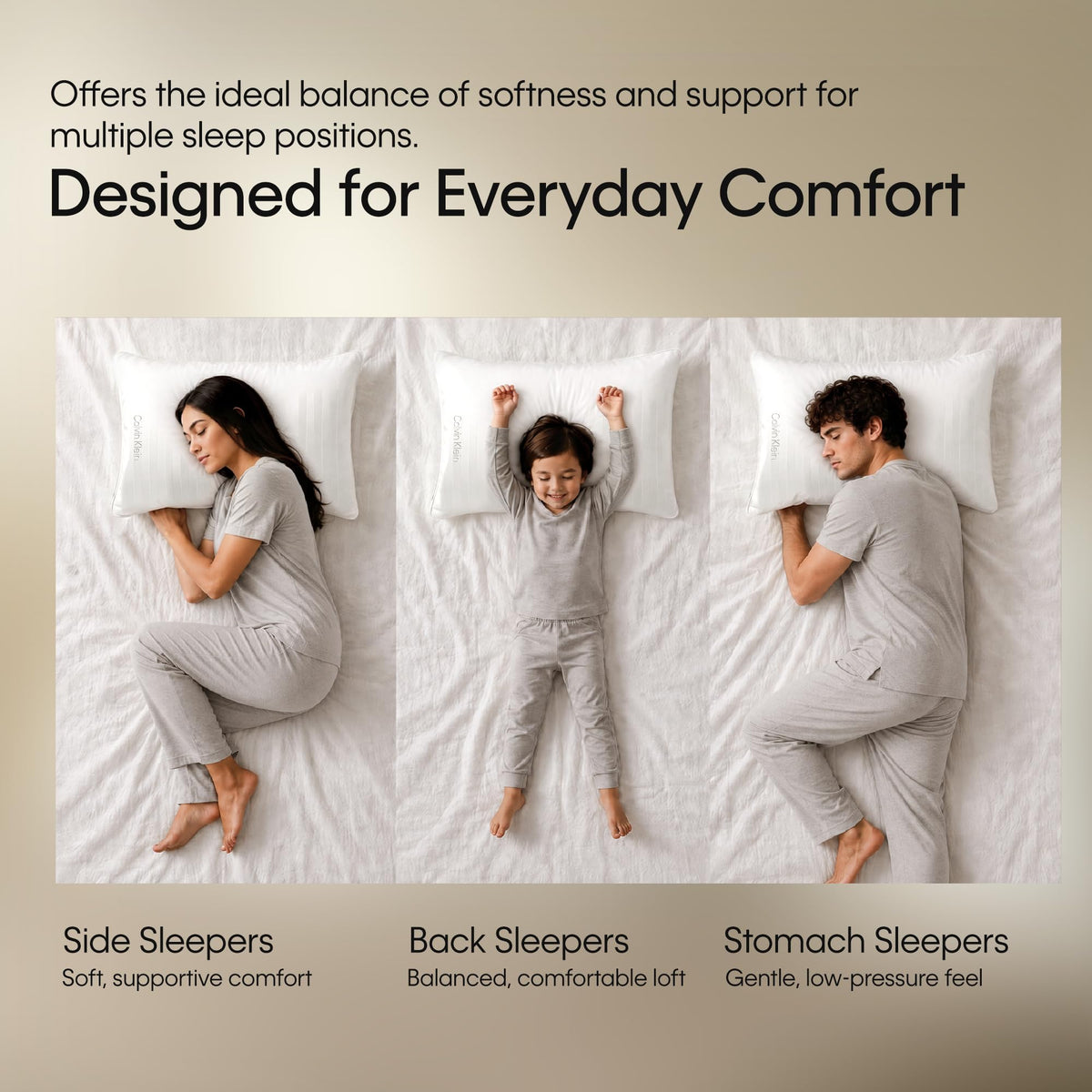 Queen Size Set of 2 Medium Soft Bed Pillows A215217