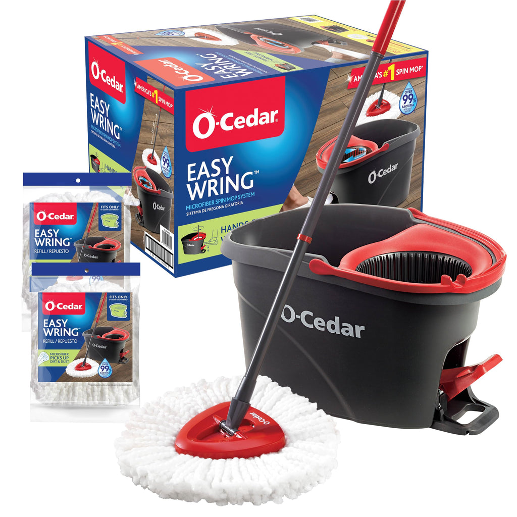 Microfiber Spin Mop & Bucket Floor Cleaning System with 2 Refills C17482
