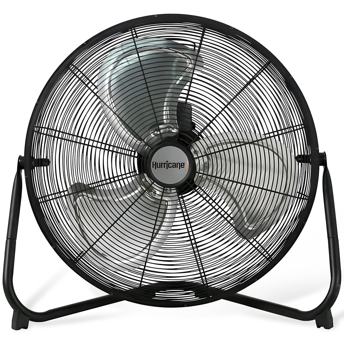 High Velocity Metal Blade Floor Fan, 3 Speeds, Black, 20in E278