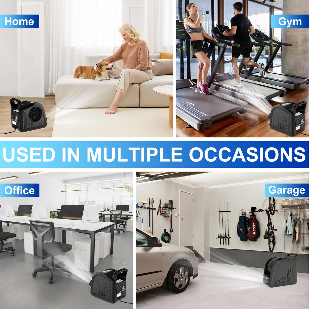 Portable High Velocity Floor Fan with 3 Speeds, Black V11838