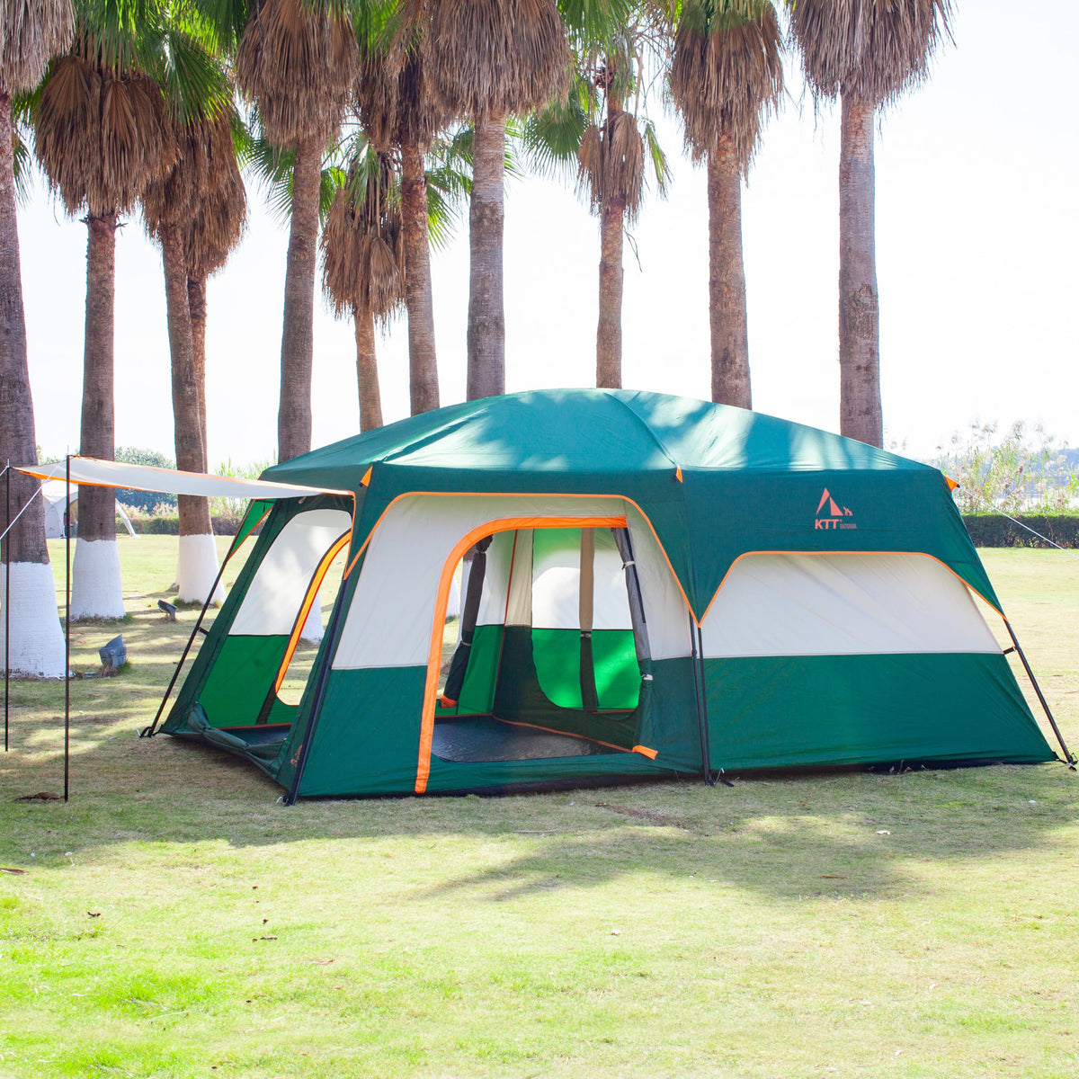 Extra Large 12-14 Person 2 Room Waterproof Double Layer Cabin Tent K6567