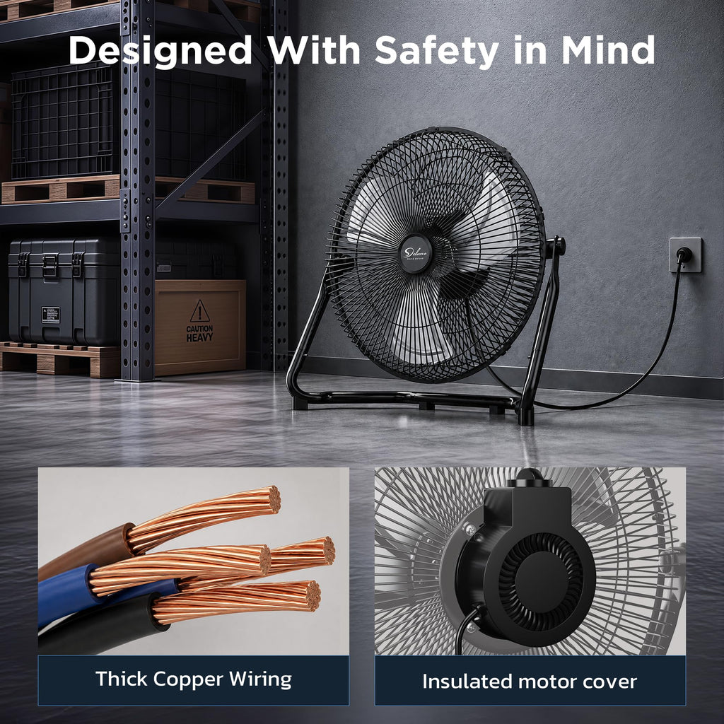 20-Inch 3-Speed High Velocity Industrial Floor Fan R65786