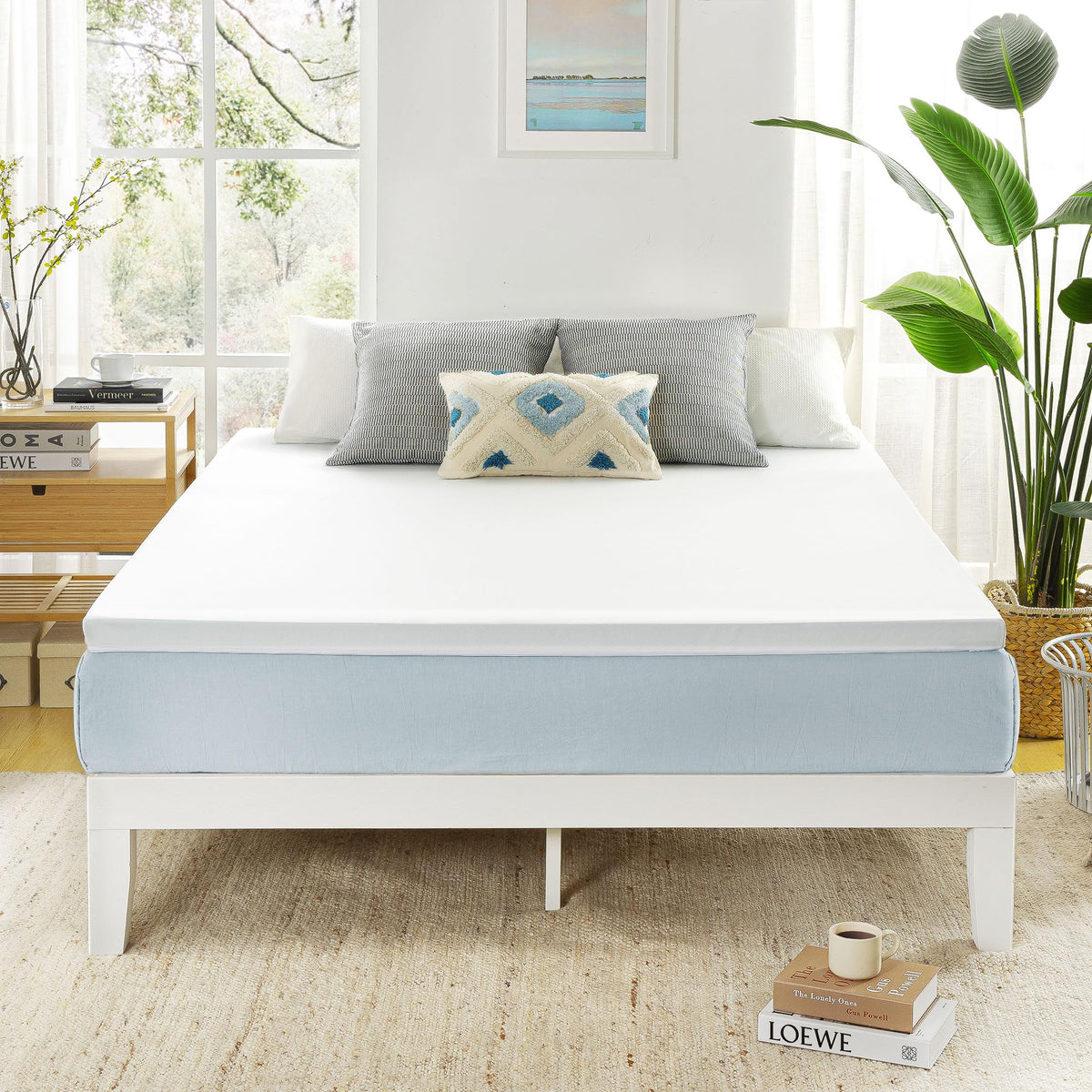3 Inch Gel Memory Foam Mattress Topper with Cover S46459