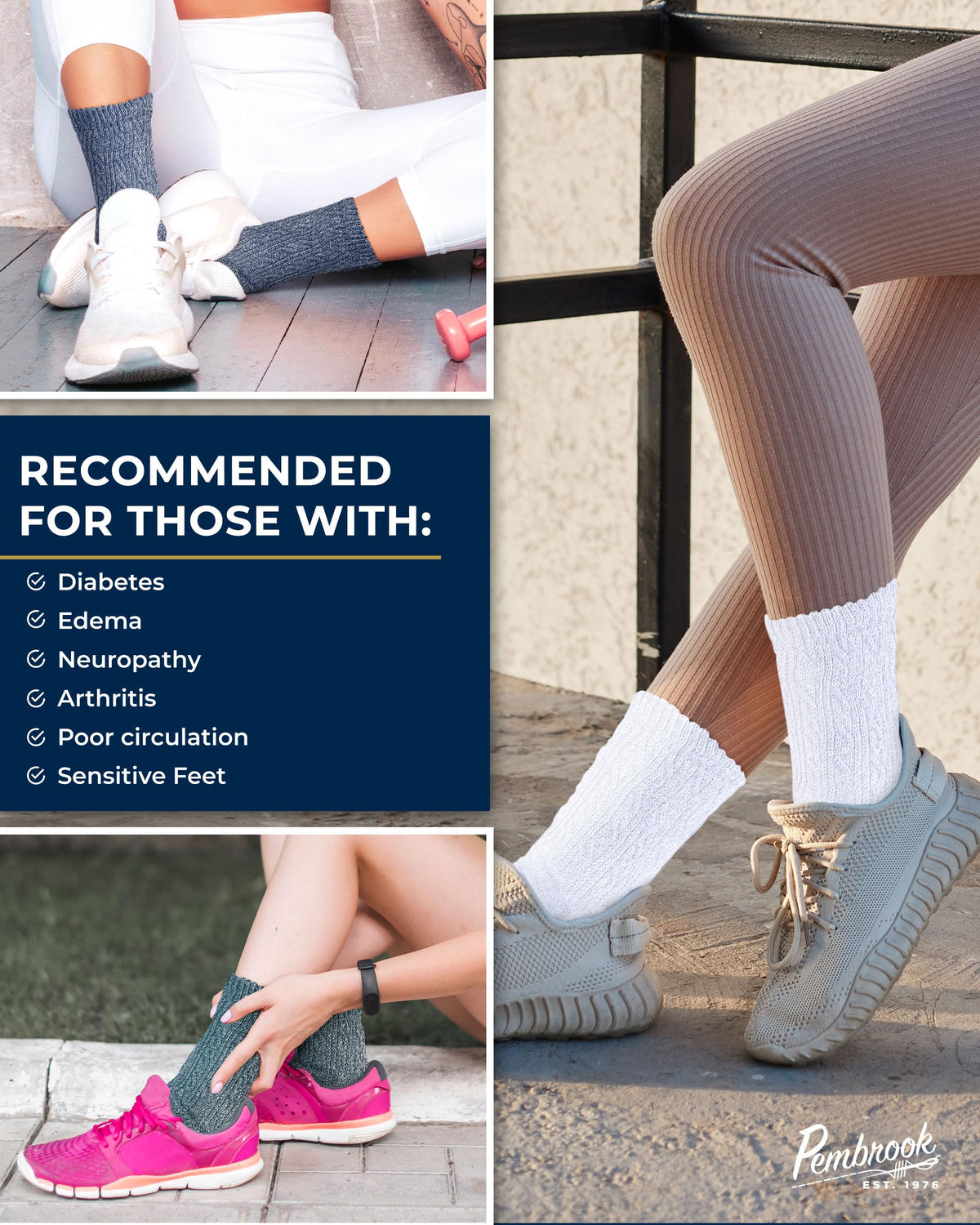 Cable Knit Bamboo Viscose Diabetic Socks 6 Pairs T72828