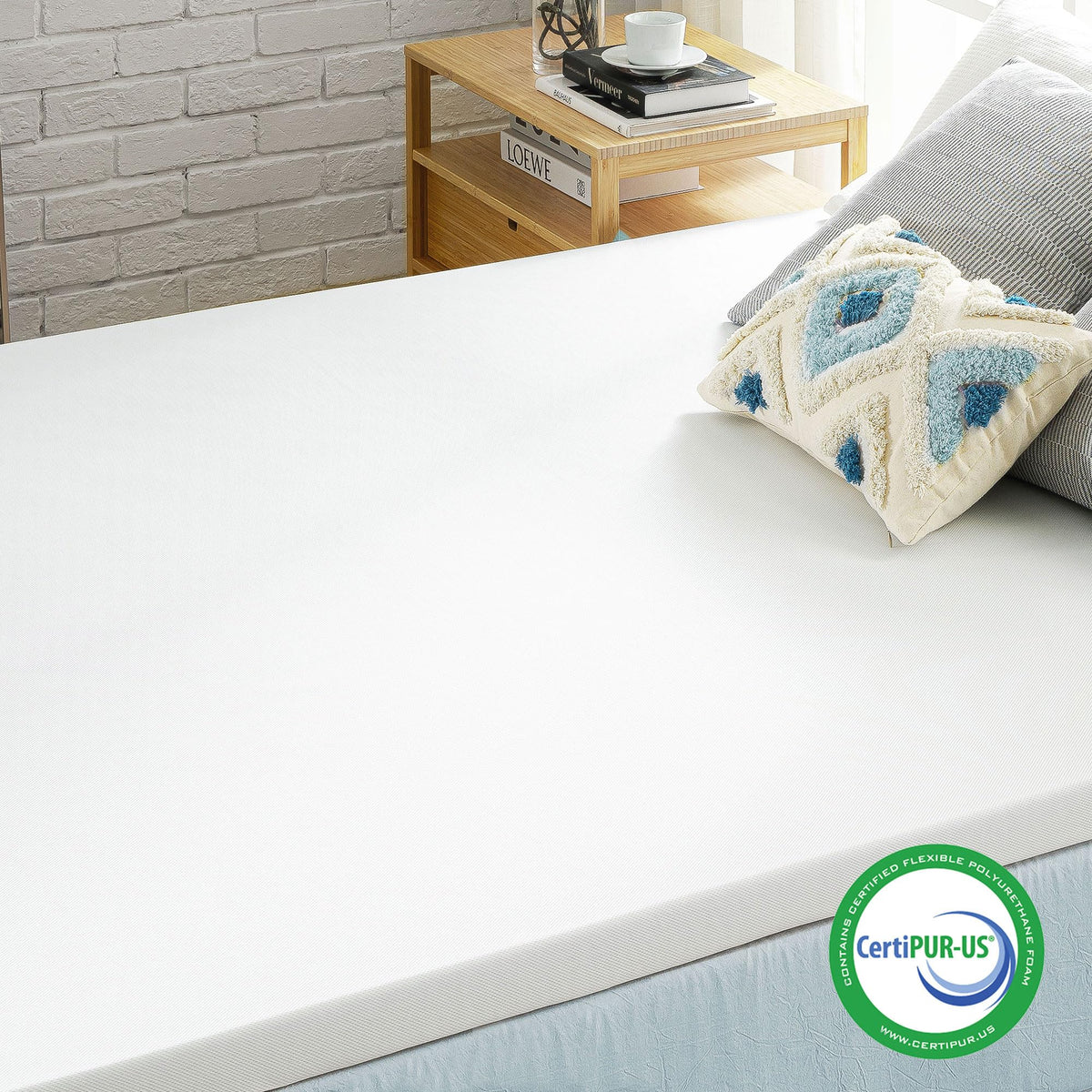 3 Inch Gel Memory Foam Mattress Topper with Cover S46459