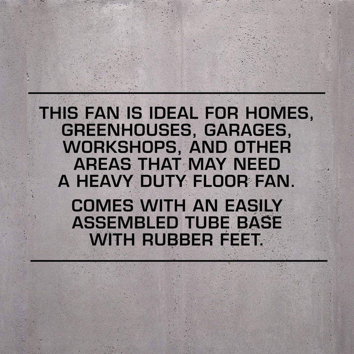 High Velocity Metal Blade Floor Fan, 3 Speeds, Black, 20in E278