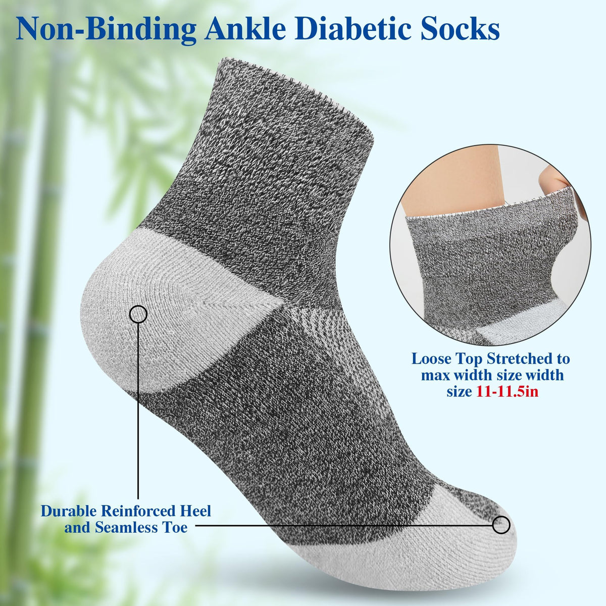 Diabetic Ankle & Low Cut Socks, 6 Pairs R9539