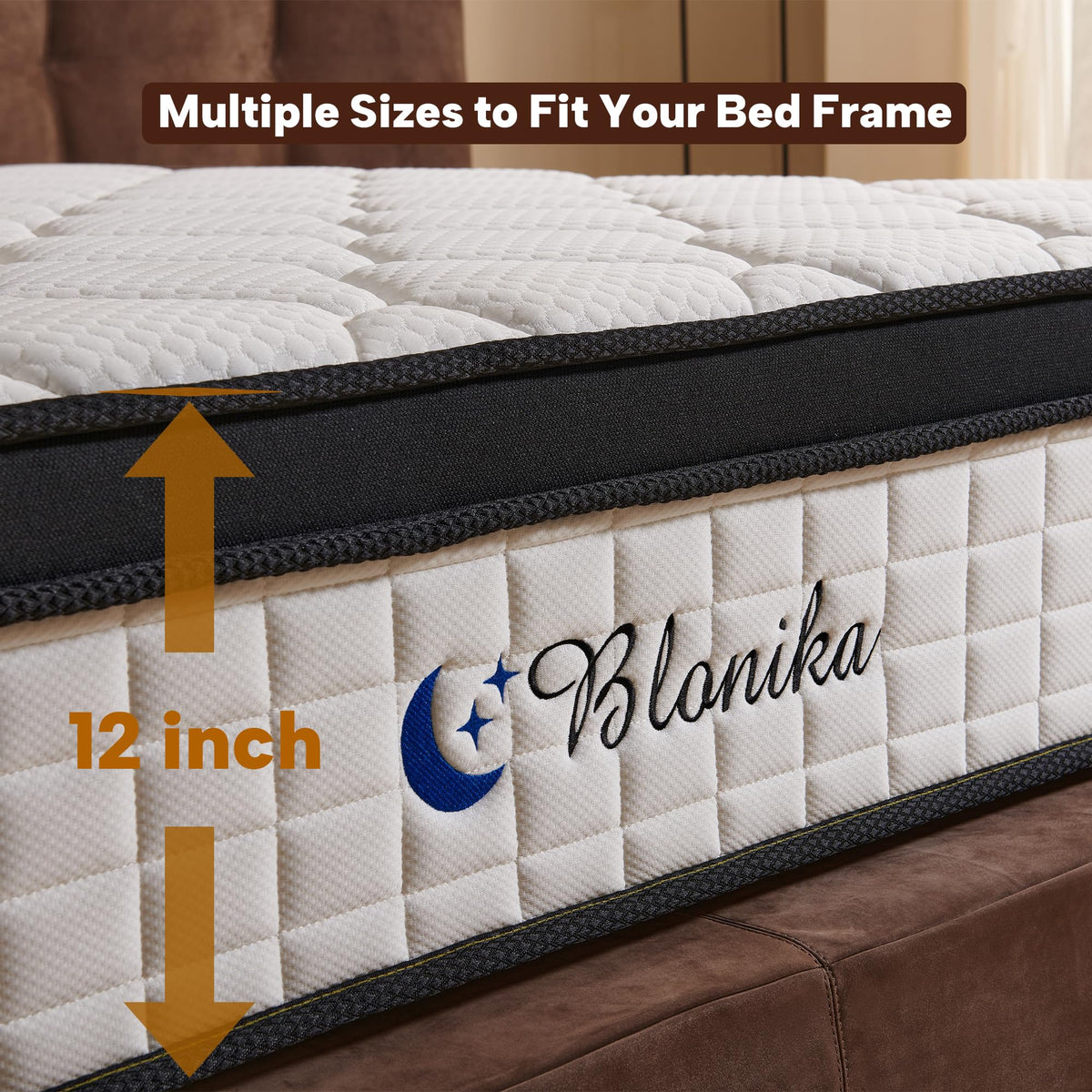Full Size 12 Inch Memory Foam Pocket Spring Medium Firm Mattress Z8139