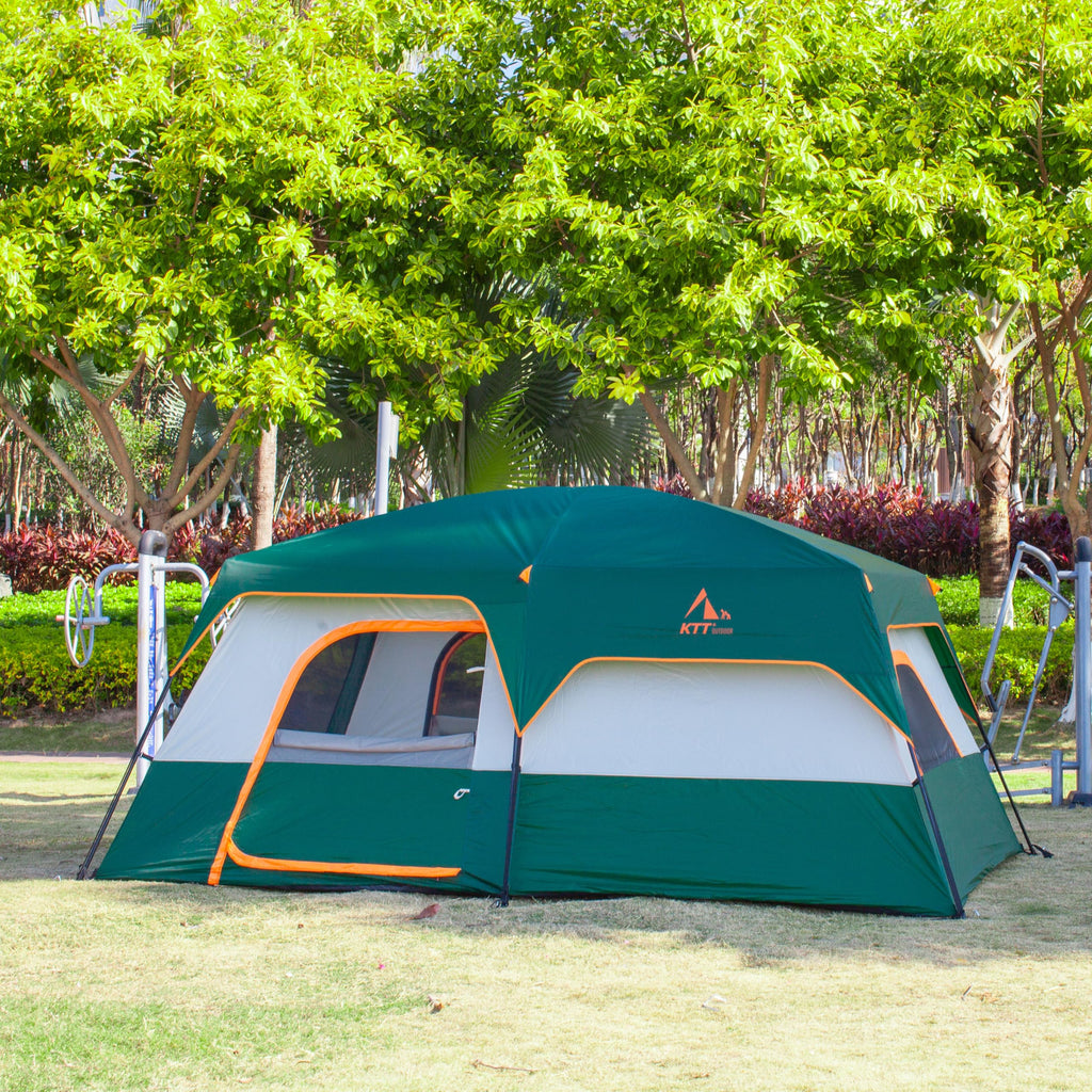 Extra Large 12-14 Person 2 Room Waterproof Double Layer Cabin Tent K6567